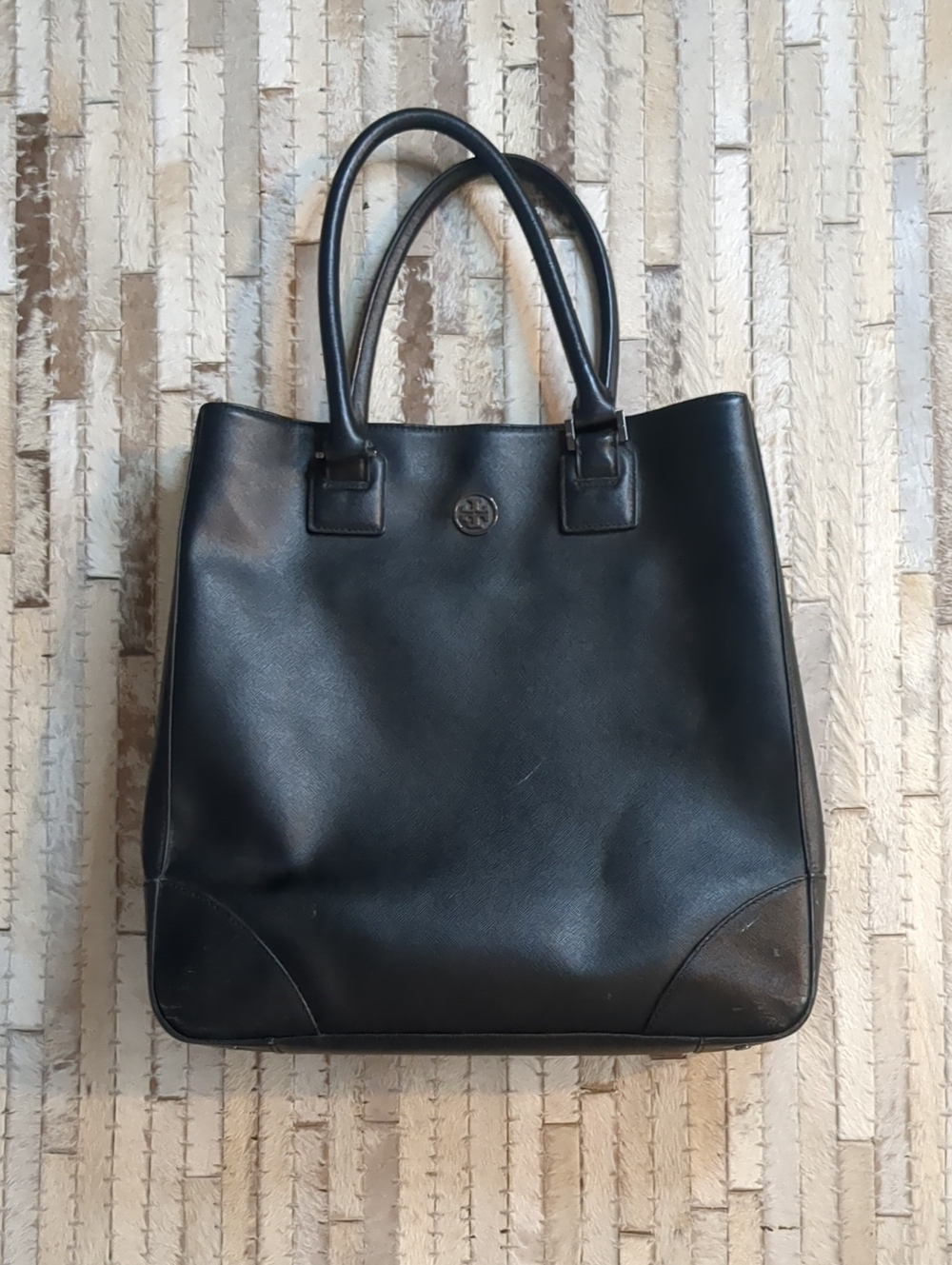 Tory Burch Robinson Black Magazine Tote